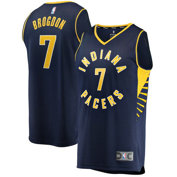 Maillot nba Indiana Pacers Icon Edition Homme Malcolm Brogdon 7 Bleu marin
